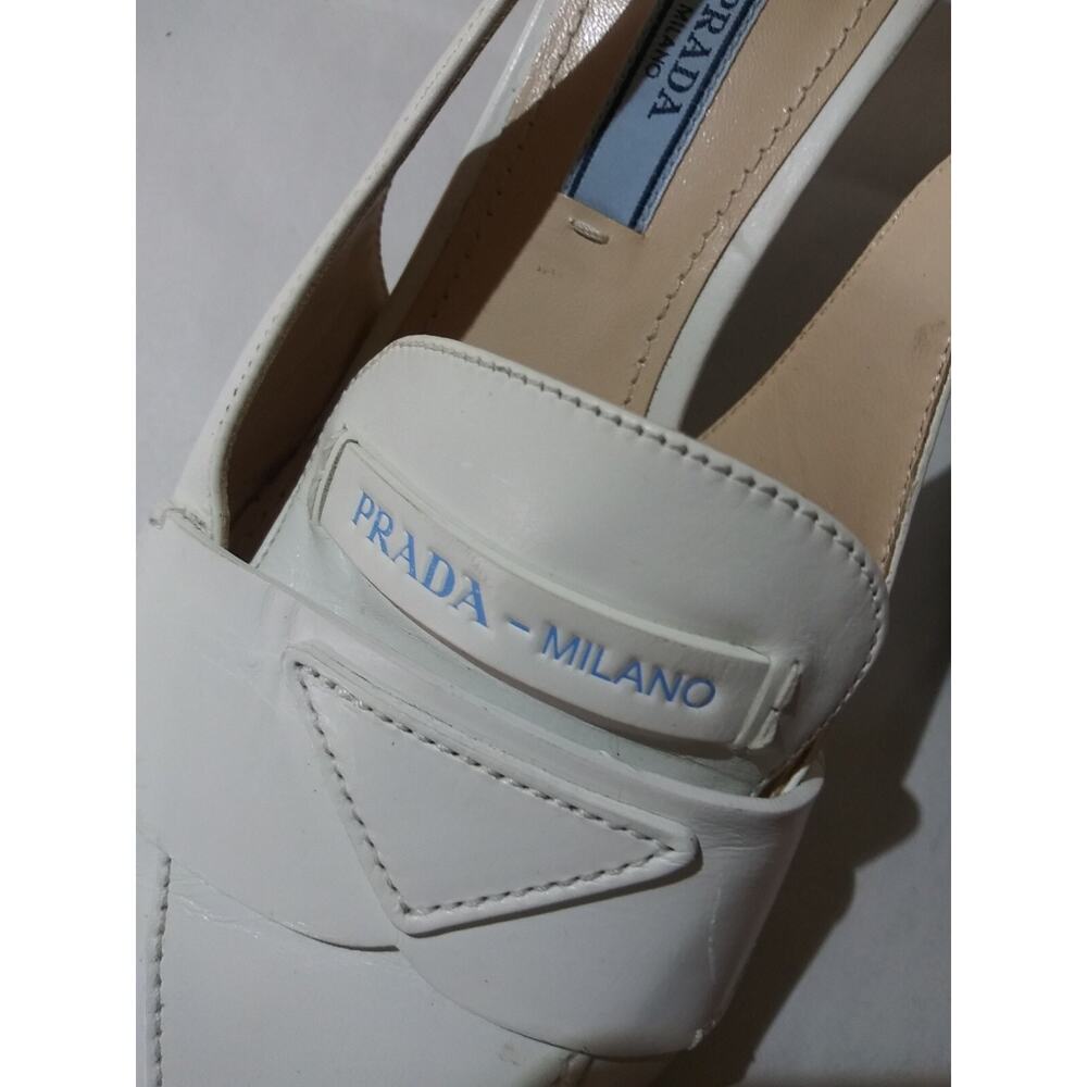 Prada vestiaire Collection Mary Jane Leather Hill Slingback Pumps Size 36 - Picture 11 of 11